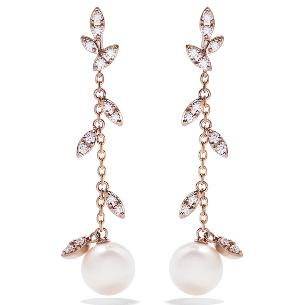 Tasaki Akoya Pearl Diamond Earrings
